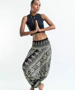 HaremPants.com Tribal Prints Jumpsuit Harem Pants In Black