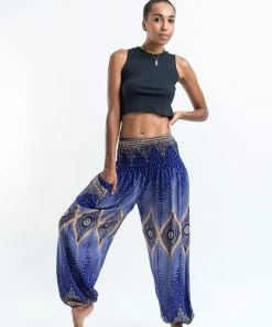 HaremPants.com Diamond Peacock Women's Harem Pants In Blue