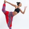 HaremPants.com Dashiki Prints Jumpsuit Harem Pants In Red