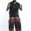 HaremPants.com Plus Size Floral Men's Harem Pants In Black