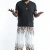 HaremPants.com Plus Size Floral Men's Harem Pants In White