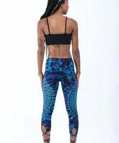 HaremPants.com Oval Swirls Tie Dye Cotton Capri Leggings In Indigo 10 HaremPants.com Oval Swirls Tie Dye Cotton Capri Leggings In Indigo