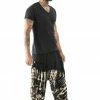 HaremPants.com Tie Dye Cotton Men Harem Pants In Black