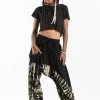 HaremPants.com Women's Tie Dye Cotton Women Harem Pants In Black 2 HaremPants.com Women's Tie Dye Cotton Women Harem Pants In Black