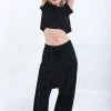 HaremPants.com Women's Cotton Women Harem Pants In Solid Black
