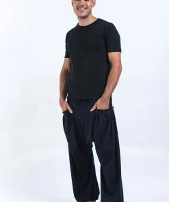 HaremPants.com Men's Cotton Men Harem Pants In Solid Navy