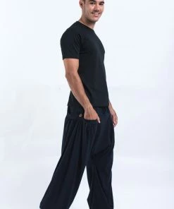 HaremPants.com Men's Cotton Men Harem Pants In Solid Navy
