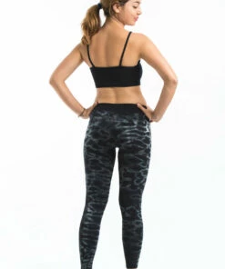 HaremPants.com Women's Marble Tie Dye Cotton Leggings In Black
