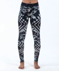 HaremPants.com Diamond Tie Dye Cotton Leggings In Brown