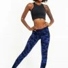 HaremPants.com Women's Shatter Tie Dye Cotton Leggings In Indigo