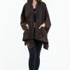 HaremPants.com Tie Dye Cotton Hooded Poncho Jacket In Black 04