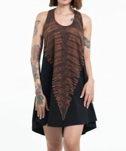 HaremPants.com Women's Tie Dye Cotton Tank Dress In Black 07