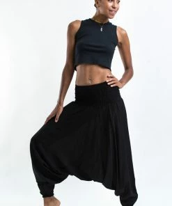 HaremPants.com Women's Solid Color Jumpsuit Harem Pants In Black