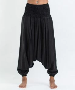 HaremPants.com Women's Solid Color Jumpsuit Harem Pants In Black