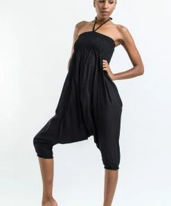 HaremPants.com Women's Solid Color Jumpsuit Harem Pants In Black