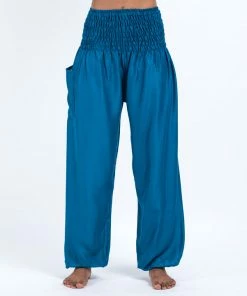 HaremPants.com Solid Color Women's Harem Pants In Aqua Blue