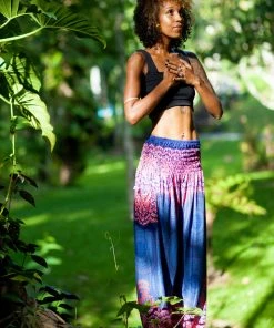 HaremPants.com Geometric Mandalas Women's Harem Pants In Blue 8 HaremPants.com Geometric Mandalas Women's Harem Pants In Blue