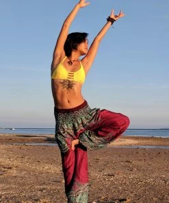 HaremPants.com Geometric Mandalas Women's Harem Pants In Red