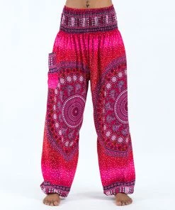 HaremPants.com Tribal Chakras Women's Harem Pants In Pink