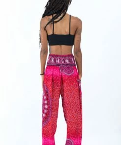 HaremPants.com Tribal Chakras Women's Harem Pants In Pink