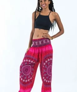 HaremPants.com Tribal Chakras Women's Harem Pants In Pink
