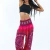 HaremPants.com Tribal Chakras Women's Harem Pants In Pink
