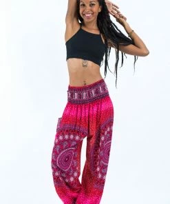 HaremPants.com Tribal Chakras Women's Harem Pants In Pink