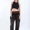 HaremPants.com Peacock Eye Women's Harem Pants In Black