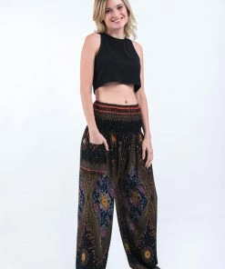 HaremPants.com Peacock Eye Women's Harem Pants In Black