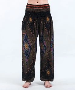HaremPants.com Peacock Eye Women's Harem Pants In Black