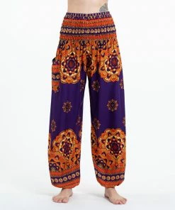HaremPants.com Lotus Mandalas Women's Harem Pants In Purple