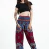 HaremPants.com Lotus Mandalas Women's Harem Pants In Red