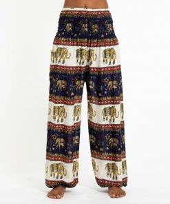 HaremPants.com Elephant Bliss Women's Elephant Pants In Navy