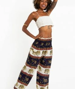 HaremPants.com Elephant Bliss Women's Elephant Pants In Navy