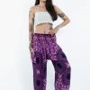 HaremPants.com Paisley Mandalas Women's Harem Pants In Purple 1 HaremPants.com Paisley Mandalas Women's Harem Pants In Purple