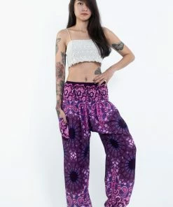 HaremPants.com Paisley Mandalas Women's Harem Pants In Purple