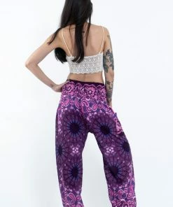 HaremPants.com Paisley Mandalas Women's Harem Pants In Purple 9 HaremPants.com Paisley Mandalas Women's Harem Pants In Purple