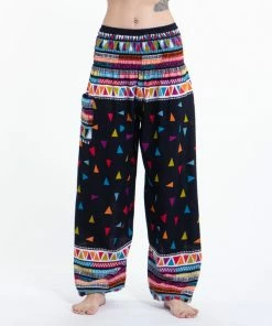 HaremPants.com Triangles Women's Harem Pants In Black