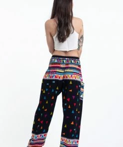 HaremPants.com Triangles Women's Harem Pants In Black
