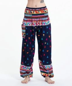 HaremPants.com Triangles Women's Harem Pants In Navy