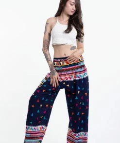 HaremPants.com Triangles Women's Harem Pants In Navy