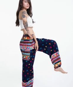 HaremPants.com Triangles Women's Harem Pants In Navy