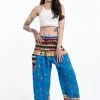 HaremPants.com Triangles Women's Harem Pants In Ocean Blue
