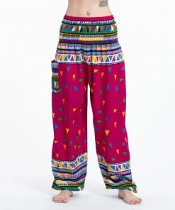 HaremPants.com Triangles Women's Harem Pants In Pink