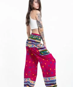 HaremPants.com Triangles Women's Harem Pants In Pink