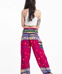 HaremPants.com Triangles Women's Harem Pants In Pink