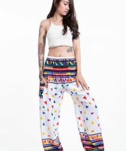 HaremPants.com Triangles Women's Harem Pants In White