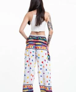 HaremPants.com Triangles Women's Harem Pants In White