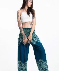 HaremPants.com Vines Women's Harem Pants In Turquoise