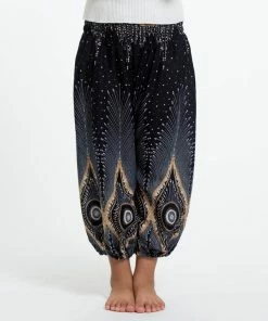 HaremPants.com Diamond Peacock Kids Harem Pants In Black High Cut